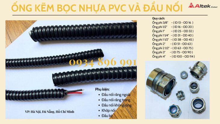 Ống Kẽm Bọc Thép Và Đầu Nối Phi 25 Bình Dương, Cần Thơ, Long An