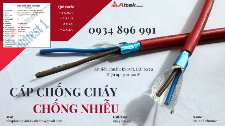 Dây Điện Chống Cháy Chống Nhiễu 2×1.0 Bình Dương, Quảng Nam, Quảng Ngãi.