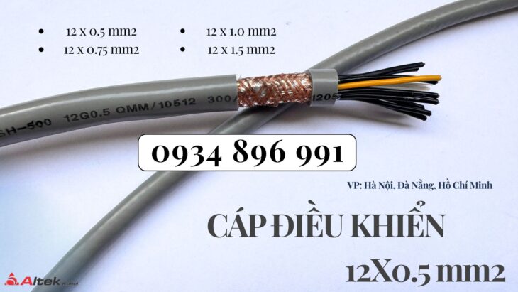 Cáp Điều Khiển 12 Lõi Chống Nhiễu Đà Nẵng, Huế, Quảng Trị