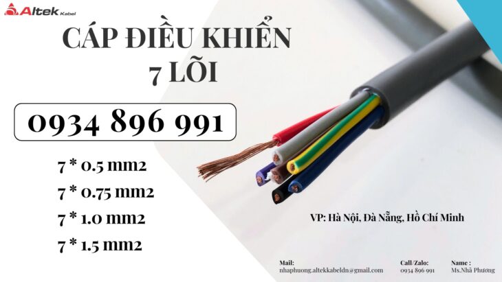 Cáp Tín Hiệu Chống Nhiễu 7 X 1.5 Mm2 Quảng Trị, Quảng Bình, Quảng Ngãi.