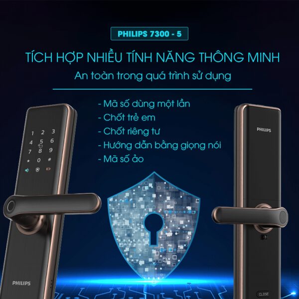 Khóa vân tay Philips 7300-5