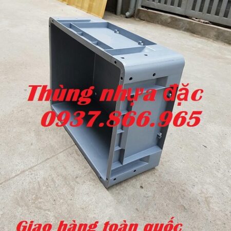 Bán thùng đặc có lỗ thoát khí dưới đáy, thùng nhựa cơ khí, khay nhựa