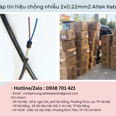 Cáp tín hiệu chống nhiễu 2×0.22mm2 Altek Kabel Đà Nẵng, Nghệ An, Hà Tĩnh