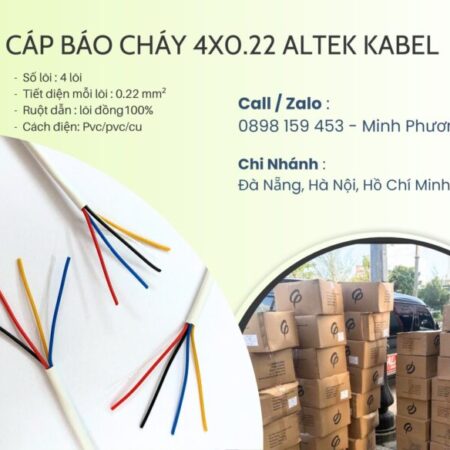 Cáp báo cháy 4×0.22mm2 Altek Kabel Đà Nẵng, Hà Nội, Quảng Ngãi