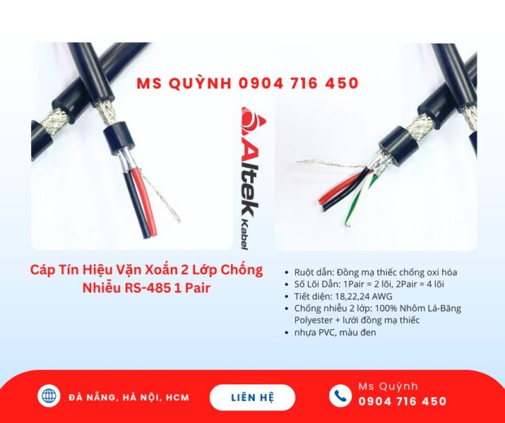 Cáp tín hiệu RS485 24awg,22awg,18awg Altek Kabel Sài Gòn, Đồng Nai, Bình Dương, Đà Nẵng