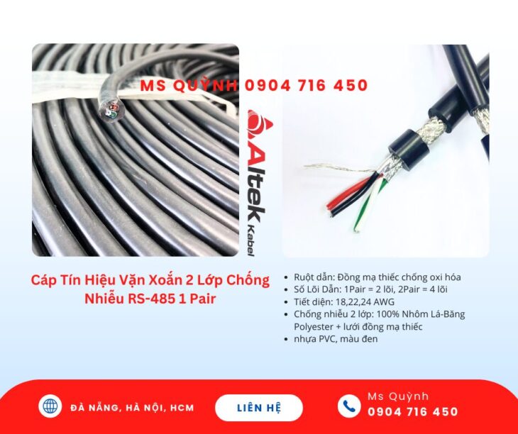 Cáp tín hiệu RS485 24awg,22awg,18awg Altek Kabel Sài Gòn, Đồng Nai, Bình Dương, Đà Nẵng