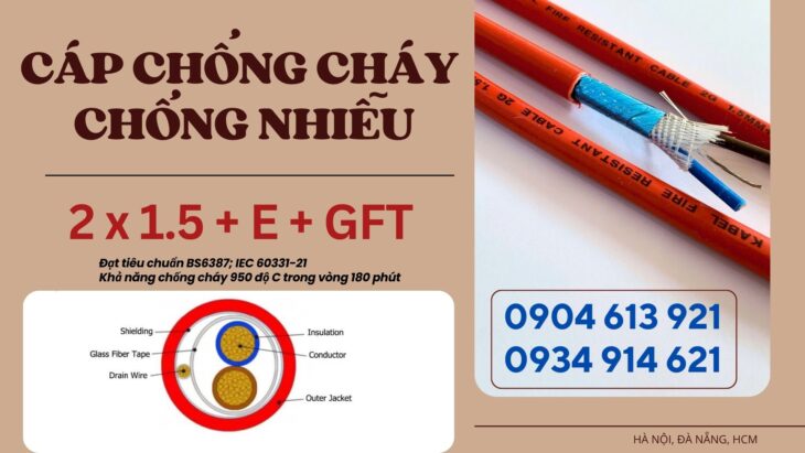 Cáp Chống Cháy Chống Nhiễu 2×1.5+E+GFT Altek Kabel