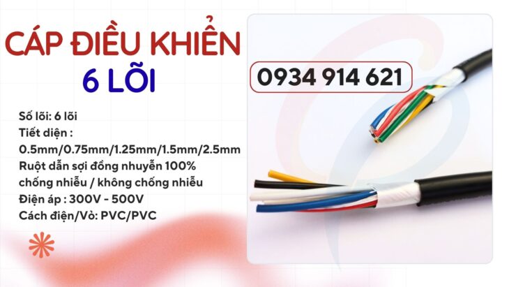Control Cabel 6 cores Sangjin / cáp điều khiển 6×0.75 Sangjin TPHCM Control Cabel 6 cores Sangjin / cáp điều khiển 6×0.75 Sangjin TPHCM