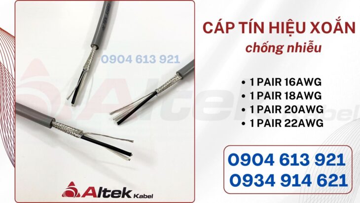 Cáp tín hiệu âm thanh chống nhiễu 16/18/20/22AWG Altek Kabel