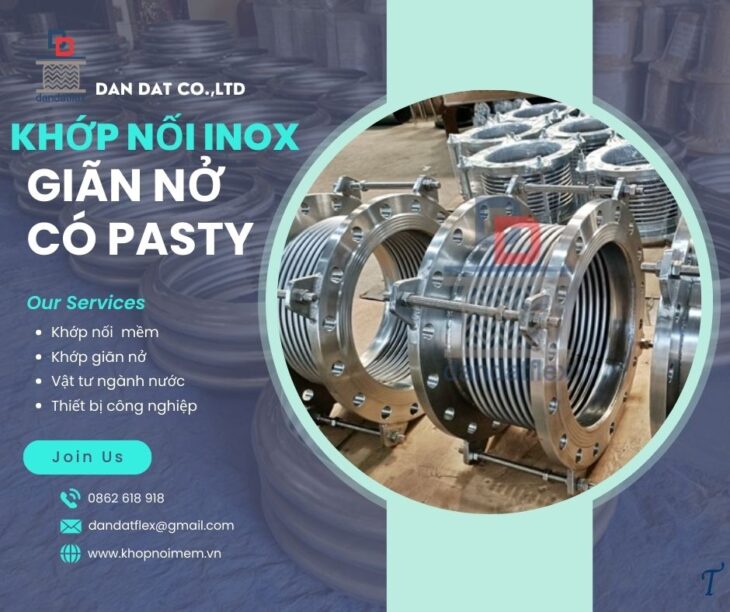 Khớp chống rung inox/ Khớp nối chống rung cho ống gió/ Khớp chống rung cho trạm bơm/ Khopnoimem