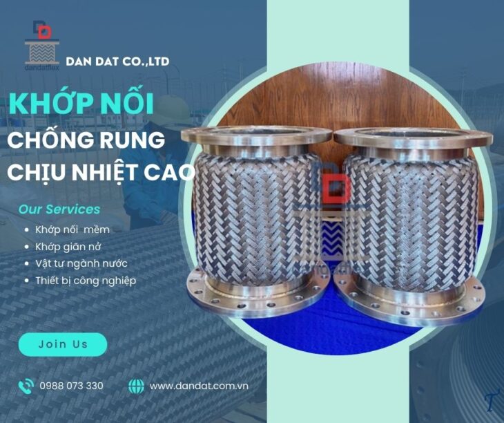 Khớp chống rung kim loại/ Khớp chống rung mặt bích/ Khớp nối mềm chống rung bằng inox