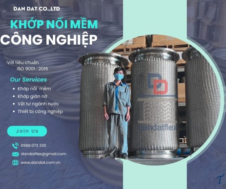 Khớp chống rung kim loại/ Khớp chống rung mặt bích/ Khớp nối mềm chống rung bằng inox