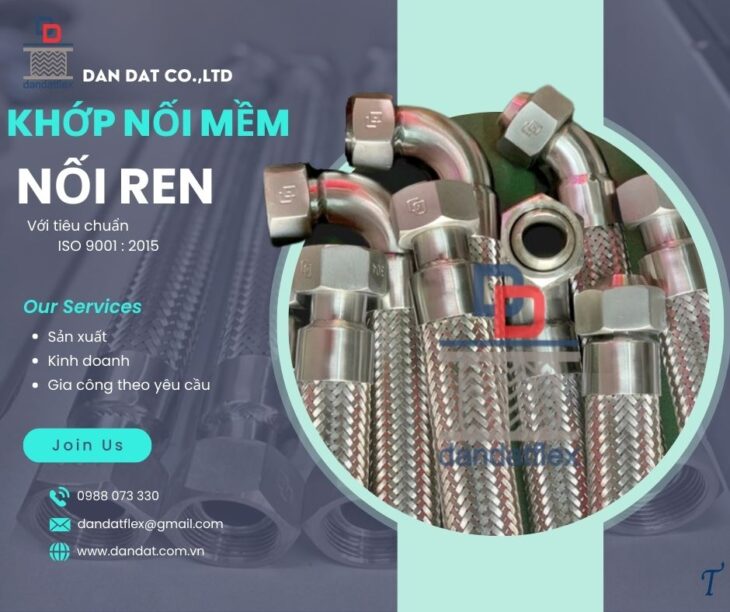 Khớp chống rung kim loại/ Khớp chống rung mặt bích/ Khớp nối mềm chống rung bằng inox
