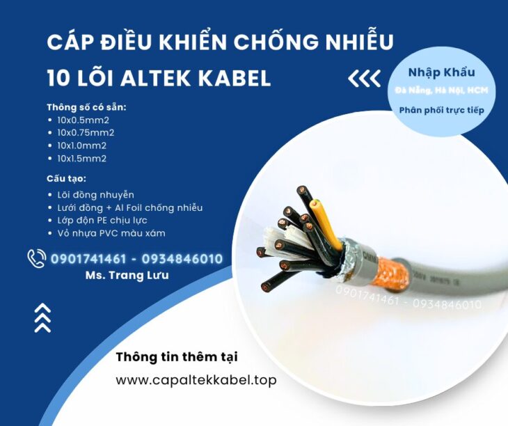 Cáp điều khiển chống nhiễu 10×0.5/10×0.75/10×1.0/10×1.5
