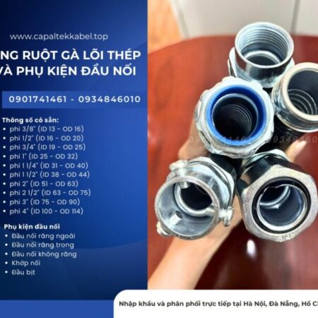 Ống ruột gà lõi thép bọc nhựa ⅜ Hà Nội, Đà Nẵng, HCM