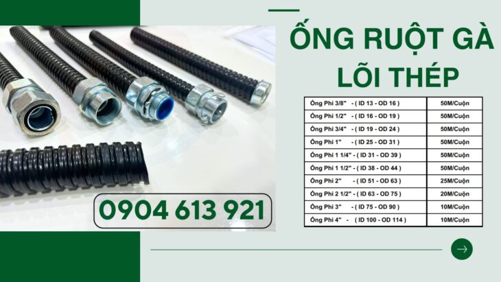 Ống ruột gà lõi thép và đầu nối ren với máng điện tại Đà Nẵng – giá sỉ Ống ruột gà lõi thép và đầu nối ren với máng điện tại Đà Nẵng – giá sỉ