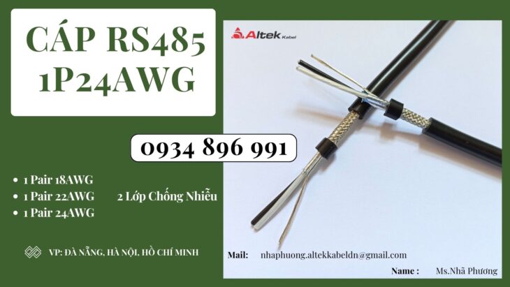 Cáp Tín Hiệu Rs485 1 Pair 24 Awg Hà Nội, Hưng Yên, Sơn La Cáp Tín Hiệu Rs485 1 Pair 24 Awg Hà Nội, Hưng Yên, Sơn La
