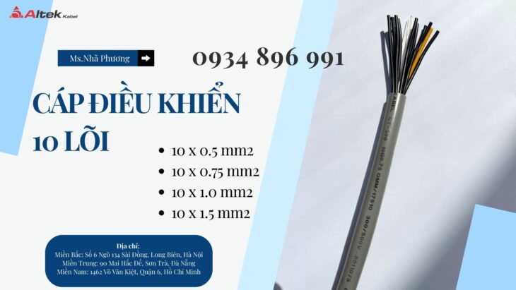 Cáp Điều Khiển 10×1.0 Tại Quảng Bình, Quảng Nam, Quảng Ngãi