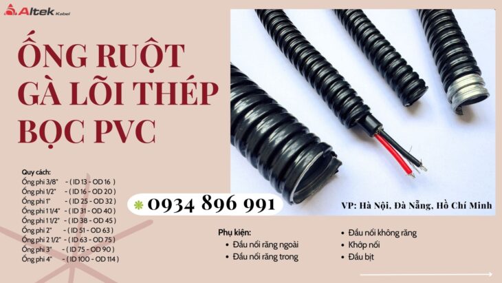 Ống Ruột Gà Lõi Thép Kèm Phụ Kiện Phân Phối Đà Nẵng, Huế, Quảng Trị