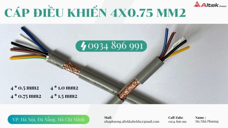 Cáp Điều Khiển 4×1.5 Chống Nhiễu Thanh Hóa, Nghệ An, Hà Tĩnh