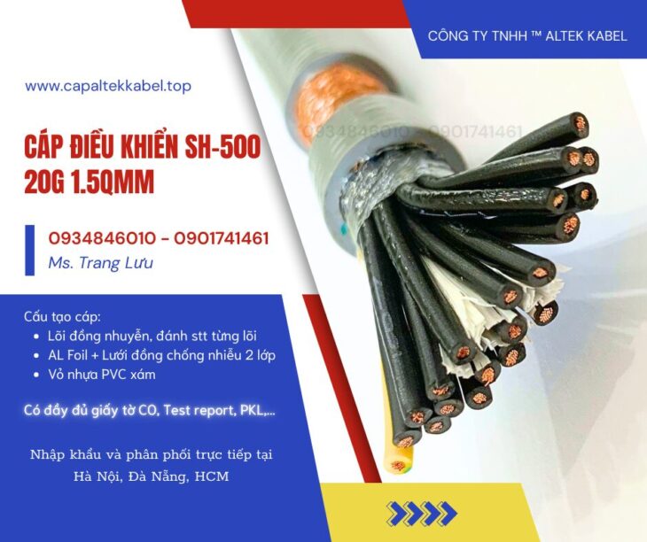 Cáp điều khiển Altek Kabel SH-500 20×1.5mm2