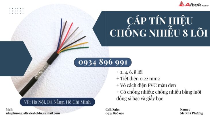 Cáp Chống Nhiễu 8X0.22 Mm2 Sẵn Kho Huế, Quảng Bình, Quảng Trị.