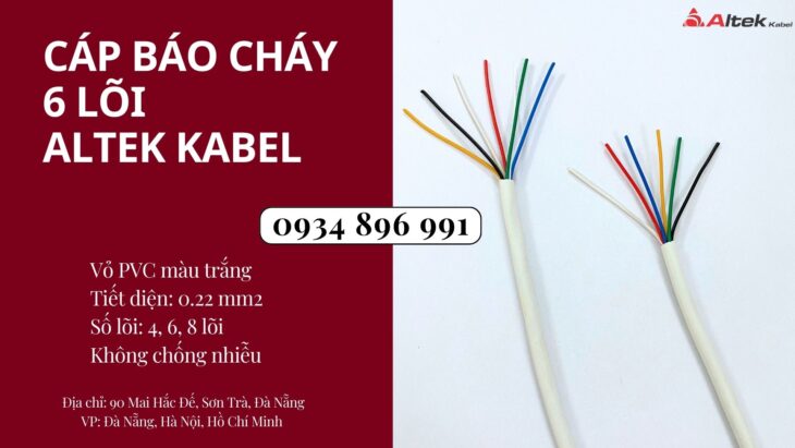 Cáp Báo Cháy 6 Lõi 0.22 Mm2 Tại Thanh Hóa, Hải Phòng, Nghệ An.