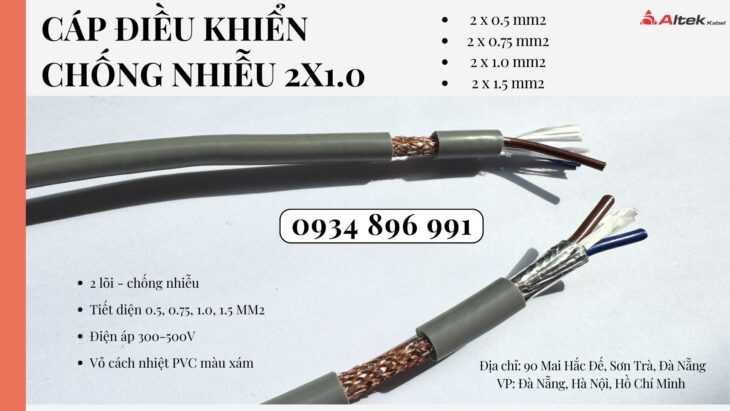 CÁP ĐIỀU KHIỂN 2 X 1.0 SH-500 BÌNH DƯƠNG, LONG AN, CẦN THƠ