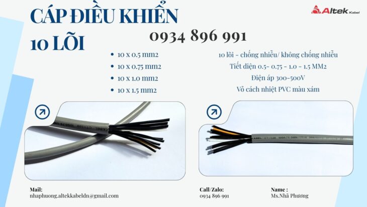 Cáp Điều Khiển 10×1.0 Tại Quảng Bình, Quảng Nam, Quảng Ngãi