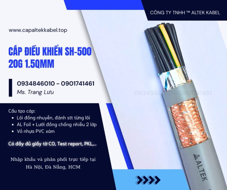 Cáp điều khiển Altek Kabel SH-500 20×1.5mm2