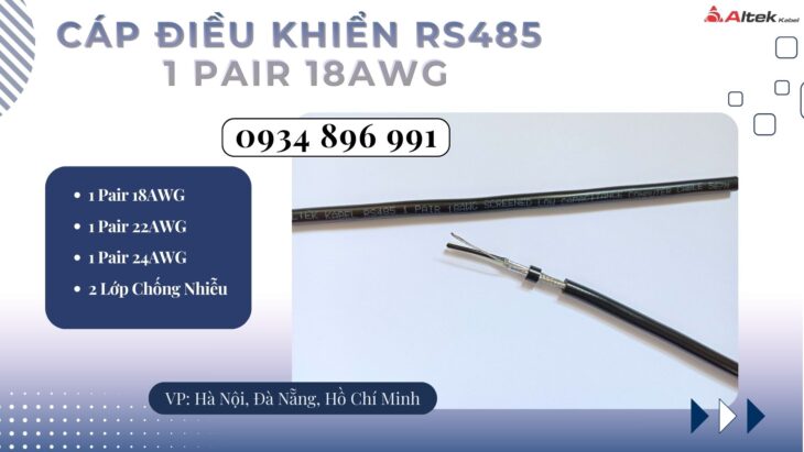 Cáp Truyền Thông Rs485 1 Pair 18 Awg Ninh Thuận, Bình Thuận, Long An