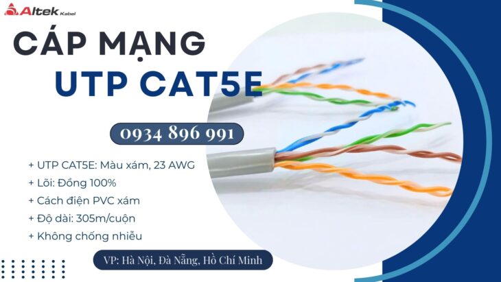 Cáp Mạng Altek Kabel Utp Cat 5e–24awg 4 Pair Đà Nẵng, Huế, Quảng Nam