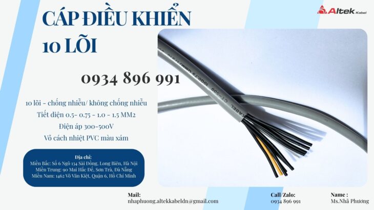 Cáp Điều Khiển 10×1.0 Tại Quảng Bình, Quảng Nam, Quảng Ngãi