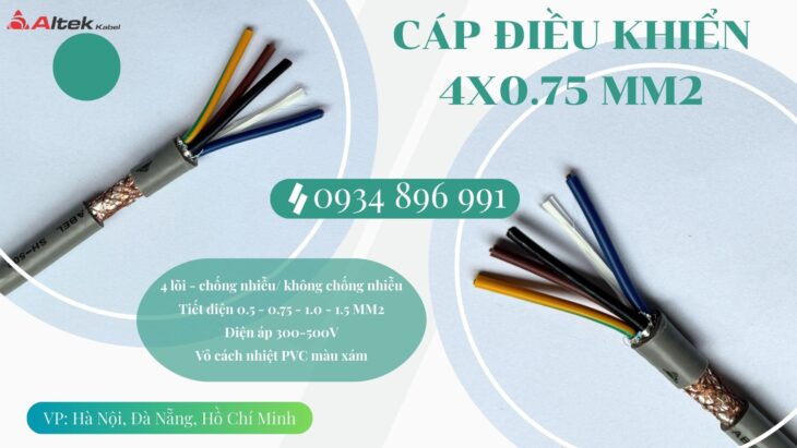 Cáp Điều Khiển 4×1.5 Chống Nhiễu Thanh Hóa, Nghệ An, Hà Tĩnh