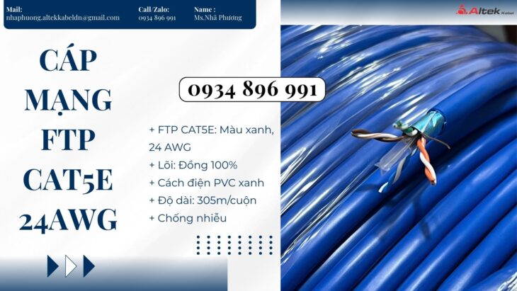 Cáp Mạng FTP5e Chống Nhiễu Tại Hồ Chí Minh, Cần Thơ, Long An