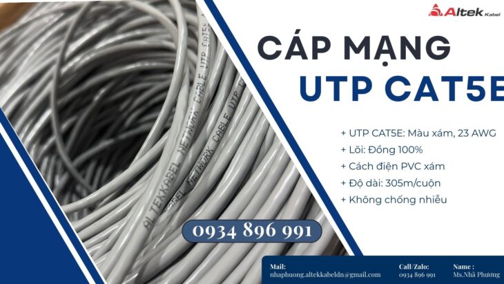 Cáp Mạng Altek Kabel Utp Cat 5e–24awg 4 Pair Đà Nẵng, Huế, Quảng Nam