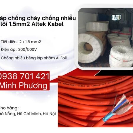 Cáp chống cháy chống nhiễu 2 lõi 1.5mm2 Altek Kabel Đà Nẵng, Gia Lai, Quảng Trị