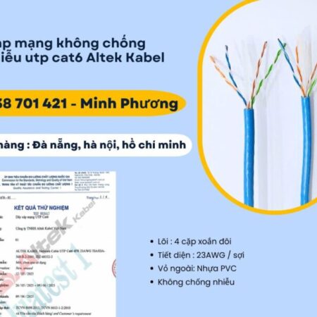 Cáp mạng không chống nhiễu utp cat6 Altek Kabel Gia Lai, Đắk Lắk, Lâm Đồng