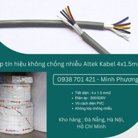Cáp điều khiển không lưới chống nhiễu 4×1.5mm2 Altek Kabel Phú Yên, Khánh Hòa, Ninh Thuận