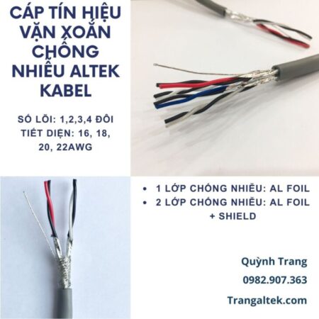 Cáp tín hiệu vặn xoắn AWG chuyên dùng cho công nghiệp