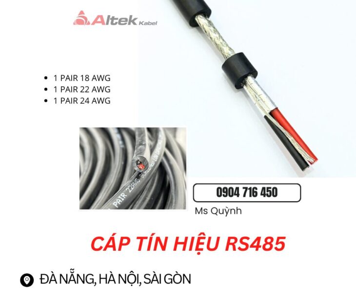 Cáp solar RS485 18awg Altek Kabel Đà Nẵng, Sài Gòn, Hà Nội, Nghệ An, Quảng Bình, Phú Yên