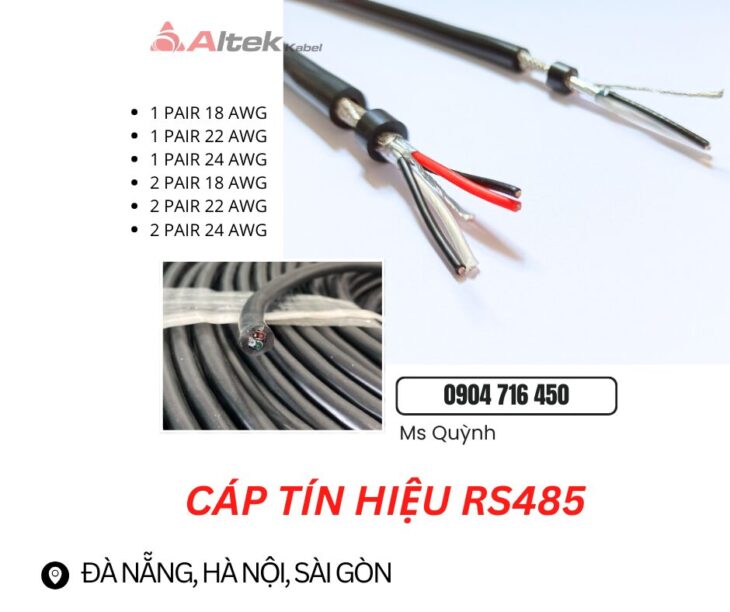 Cáp solar RS485 18awg Altek Kabel Đà Nẵng, Sài Gòn, Hà Nội, Nghệ An, Quảng Bình, Phú Yên