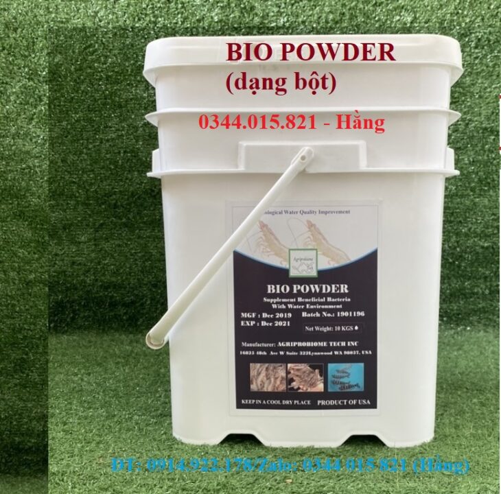 Bio Powder, Men vi sinh nguyên liệu Mỹ, xử lý nước và đáy ao nuôi