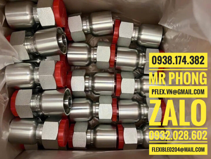 đầu inox bấm ống thủy lực-đầu cos inox bấm ống mềm thủy lực-ty ren bấm ống dầu thủy lực