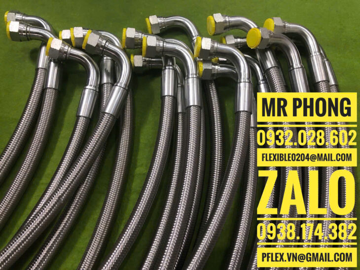 Ống nhựa teflon -Ống Teflon PTFE-Ống mềm PTFE bọc lưới inox-Ống Teflon chịu nhiệt-Ống Teflon là gì