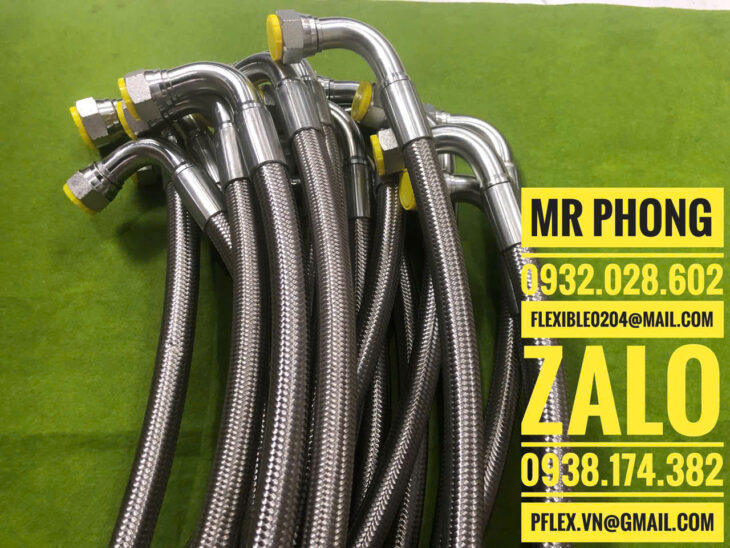 Ống nhựa teflon -Ống Teflon PTFE-Ống mềm PTFE bọc lưới inox-Ống Teflon chịu nhiệt-Ống Teflon là gì