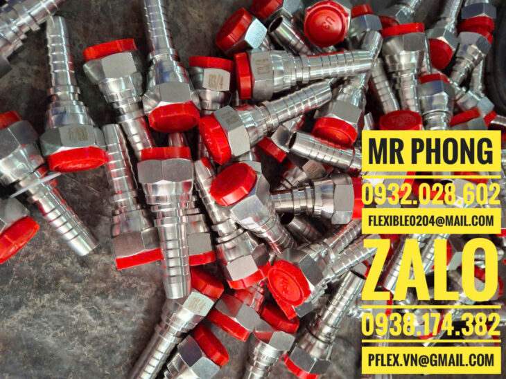 đầu inox bấm ống thủy lực-đầu cos inox bấm ống mềm thủy lực-ty ren bấm ống dầu thủy lực