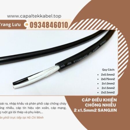 Cáp điều khiển Sangjin 2×1.5 Hồ Chí Minh, Bình Dương, Đồng Nai