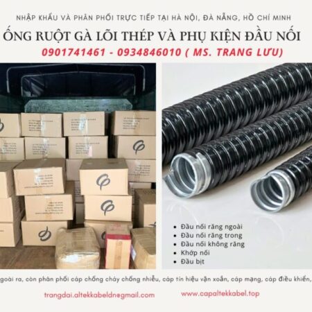 Ống ruột gà lõi thép bọc nhựa 3/4 (Phi 25) sẵn Hà Nội, Đà Nẵng, HCM