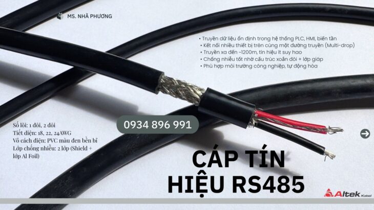 Cáp RS485 Chống Nhiễu 1 Pair 24AWG – Giao Ngay TP.HCM, Bình Dương, Đồng Nai Cáp RS485 Chống Nhiễu 1 Pair 24AWG – Giao Ngay TP.HCM, Bình Dương, Đồng Nai